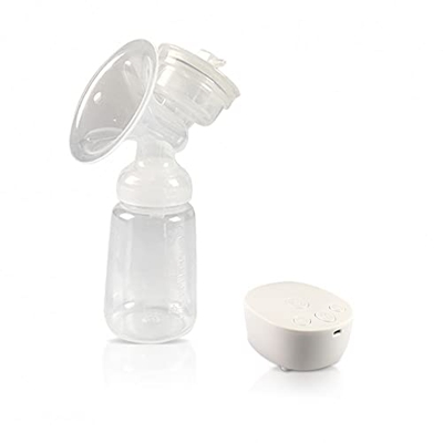 Mediawave Store - Tiralatte Elettrico Portatile con Funzione Massaggio senza BPA, Tiralatte 150 ml con Pompaggio Regolabile, Pompa Singola, Allattamen