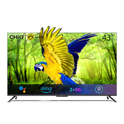 CHiQ U43G7PF Hands Free Voice Control Frameless Smart TV,4K UHD,HDR10,Dolby Vision,Dolby Audio,Android TV,Google Assistant,Quad Core,HDMI2.0,Released  en oferta