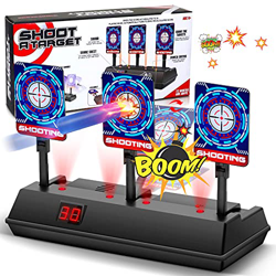 STOTOY Bersaglio Elettrico per Nerf Guns, Auto-Reset Intelligent Light Sound Effect Scoring Target per Nerf N-Strike Elite/Mega/Rival Series, Giochi d características