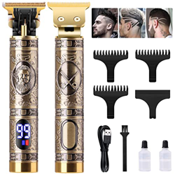 Raxurt Tagliacapelli Uomo Professionale, Display LED Tagliacapelli T-Blade 0 mm, Trimmer Capelli Elettrico, USB Ricaricabile Taglia Capelli Trimmer Ba en oferta
