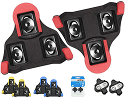 TacoBey - Tacchetti per bicicletta, compatibili con Shimano SPD SL SM-SH, per interni ed esterni, con clip per bici da strada (Rosso-0° flottante) características