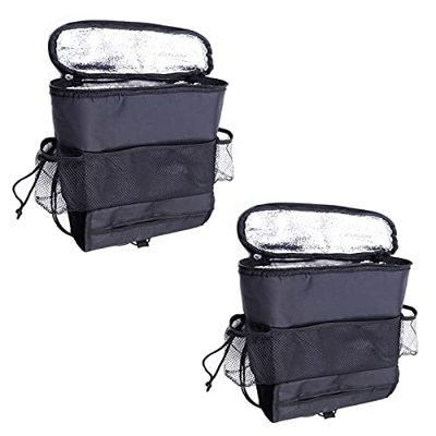 2 Pezzi Piccola Borsa Termica Accessori Auto Nero, Borsa Termica Mini Nero, Piccola Borsa Termica Accessori Auto, per Campeggio, Viaggi, Palestra, Pic