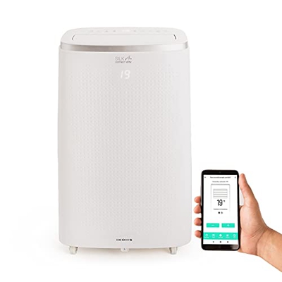 IKOHS Silkair Connect Elite – Condizionatore portatile, 12000BTU, 3000 Frigori, con 4 in 1, per aria condizionata, riscaldamento, ventola e deumidific