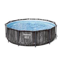 Bestway Steel PRO Max da 366x100 cm Piscina Fuori Terra Solo Struttura, in Legno Grigio en oferta