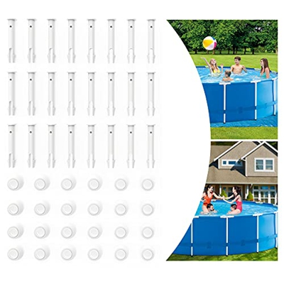 Winthai 24 pezzi di ricambio per piscine Intex da 3,5 m, con telaio in metallo rotondo da 5,5 cm, serie 28270-28272