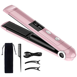 KEYNICE Mini Gltbrisen, mini mini USB, piastra per capelli, senza fili, 3 livelli di temperatura e riscaldamento rapido, ideale per i viaggi di colore en oferta