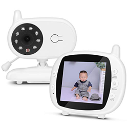 Monitor baby video da 3,5 pollici, videocamera di sicurezza baby monitor wireless Videocitofono bidirezionale per visione notturna con monitoraggio de en oferta