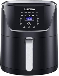 Aucma Friggitrice ad Aria 6 Litri, Airfryer Friggitrice ad Aria Calda Senza Olio con Digitale Touch Screen, 10 Funzioni Preimpostate, Tempo Temperatur características