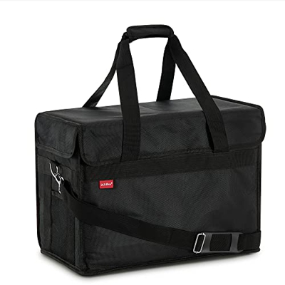 achilles Borsa frigo stabile con tracolla, grande borsa termica da 37 l, isolamento per alimenti caldi e freddi, colore nero, 45 x 25 x 33 cm