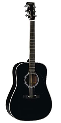 Martin Guitars DX Johnny Cash Signature Edition - Chitarra acustica elettrica con custodia per gig, struttura HPL, tasti D-14 modificati, collo da art