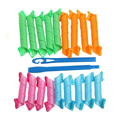 Bigodini per ricci grandi, set per lo styling delle onde fai-da-te da 18 pezzi,ferro arricciacapelli, ferro per lo styling delle onde, con gancio per 