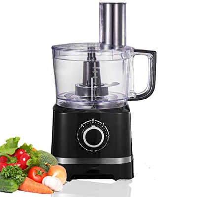 Robot da cucina multifunzione, (700 W, 29 funzioni, capacità di riempimento 12 bicchieri, disco da taglio 2 in 1 per montare, tritare, affettare, impa