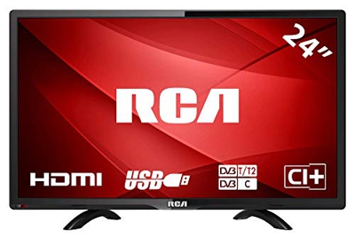 RCA RB24H1-EU TV LED HD da 24 pollici Connessione HDMI e USB, DVB-T2/DVB-C