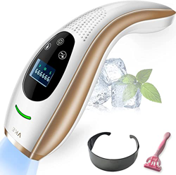 Epilatore Luce Pulsata IPL Flash Illimitati Epilatore Laser 2 Modalità e 9 Livelli di Energia Depilatore Luce Pulsata Corpo Uomo Donna Raffreddamento  en oferta