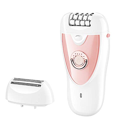 Epilatore viso donna Rasoio elettrico 2 in 1 per la rimozione dei peli intimi, ricaricabile, luce LED a 2 velocità