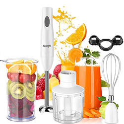 NAUDILIFE Set Frullatore a Immersione 5 in 1, Frullatore a immersione con accessori da cucina Minipimer Mixer in , Tritatutto, Tazza, Frusta Elettrica características