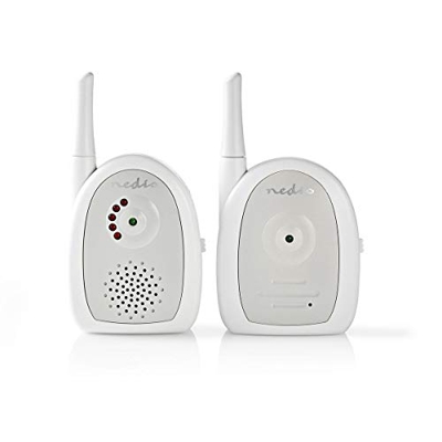 NEDIS Baby Monitor con Audio - 2,4 GHz - Tecnologia FHSS - Plug And Play - Portata 300 m - Avviso ad attivazione vocale (VOX) - velocità variabili - I