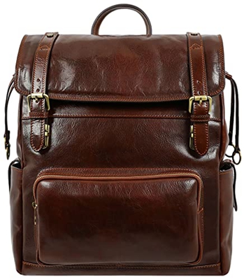 Zaino in Pelle - Zainetto Donna e Uomo in Cuio Firmate - Borsa in Cuoio - Zaino da Viaggio - Time Resistance