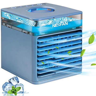 Raffreddatore Portatile, Micacorn Personale Condizionatori, 4 in 1 Air Cooler USB Ventilatore Evaporativo Umidificatore D'aria Purificatore 3 Velocità