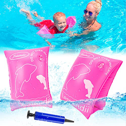 Braccioli Bambini, Braccioli per Piscina per Nuotare Giocattoli Galleggianti con Pompa Manuale per età 2-5 Anni… características