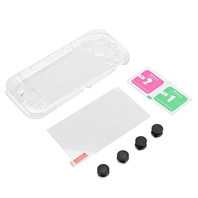 Custodia Protettiva per Macchina da Gioco 3 in 1 Set Trasparente Anti-Caduta con Pellicola temprata con Copertura a bilanciere per Switch Lite