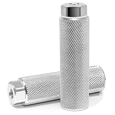 QIQN Pedane Bici Pedale BMX in Lega di Alluminio Antiscivolo Picchetti Bike Universali per Bicicletta Mountain Bike 2 pezzi Argento