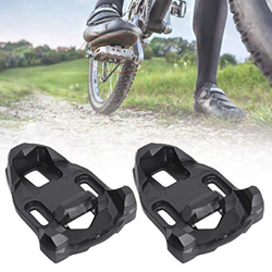 Lesix Set Tacchette Bici Plastica Nera Bici da Strada Pedale Ciclismo Blocco Tacchetta Antiscivolo Bici da Strada per Pedale Tempo IClic/XPresso (Nero precio