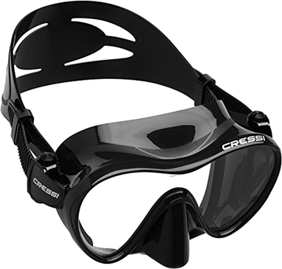 Cressi F1 subacqueo e Snorkeling Maschera Senza Cornice, Black - Black