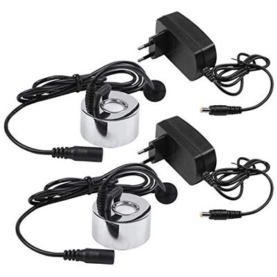 Fayme 2 pezzi con spina da 45 mm, umidificatore ad ultrasuoni per aria e nebulizzatore industriale da 24 V, nebulizzatore per testa Fogger Eu