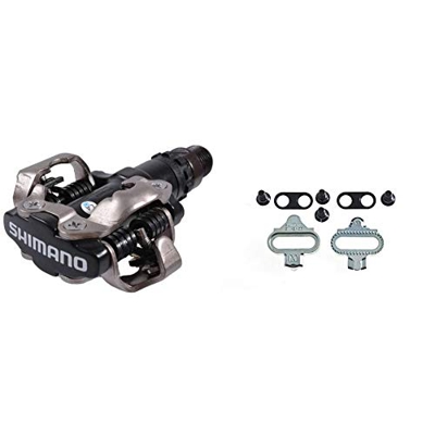 SHIMANO EPDM520L, Pedali MTB, 2 Pezzi, Nero & SM-SH56, Y41S98100, Set per Pedali Easy-off