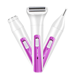 Epilatore Elettrico Donna , Rasoio impermeabile professionale di ricarica USB 3 in 1,per bikini, corpo, viso,sopracciglia (rosa) características