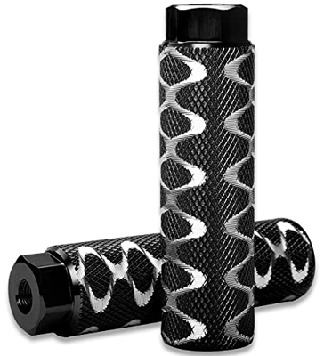 ZONSUSE 2 Pezzi Pedale BMX in Lega di Alluminio, Picchetti Bike, Poggiapiedi da Bicicletta, in Lega di Alluminio, per BMX Bicicletta Mountain Bike, pe