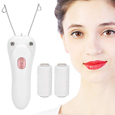 Epilatori elettrici per la depilazione con filettatura facciale per donne Epilatore con filettatura per il viso Dispositivo per la rimozione dei peli 
