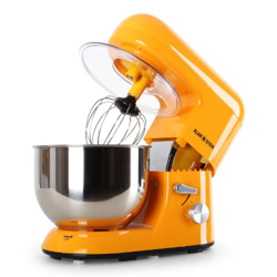 KLARSTEIN Bella Orangina - Impastatrice, Planetaria, Mixer da Cucina, 1300 W, 5,2 L, Sistema Planetario, 6 Velocità, Terrina in Acciaio, Ganci in Pres en oferta