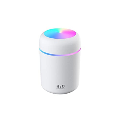 Umidificatore Mini Umidificatore con funzione luce notturna 2 modalità di nebbia Spegnimento Automatico Super Silenzioso per Camera da Letto Ufficio S