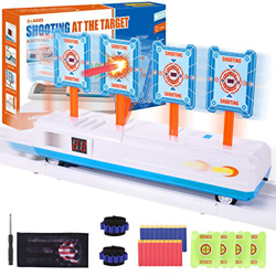 Gafild Bersaglio Elettrico per Nerf Guns con 40 Dardi Proiettili e 1 Polsino, Ripristino Automatico Digitale Punteggio Target con Effetto Luce Suono p en oferta