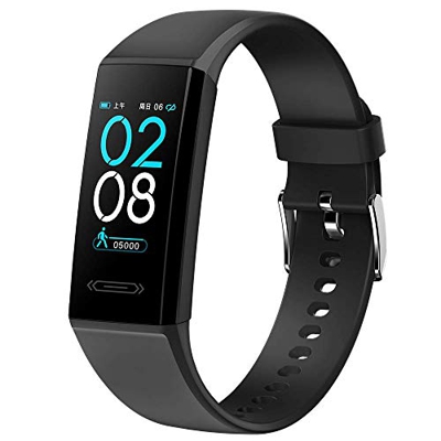 Smartwatch da Polso Donna Uomo Bambino Bluetooth Orologio Fit Frequenza Cardiaca Monitoraggio Sonno Pressione Sangue e Temperatura Contapassi Promemor