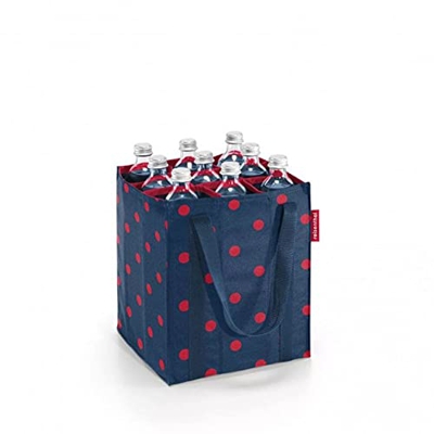 reisenthel Borsa, pieghevole, resistente, 9 bottiglie, colore: rosso