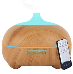 Hantoc Diffusore di Oli Essenziali 550ml, Umidificatore Ultrasuoni Diffusore di Aroma Diffusori Oli Profumati Nebulizzatore Silenzioso Automatico 7 Co características