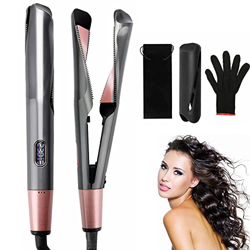 Gohytal Ferro Arricciacapelli, Piastra per Capelli Professionale 2 in 1 Piastre e Arricciacapelli, Rivestimento in Ceramica, Display LCD e Temperatura características