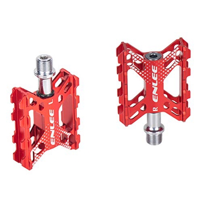 d'Stil Pedali da Ciclismo BMX in Alluminio Ultra Leggeri e Antiscivolo 9/16" Sealed Cuscinetto，Robusti e Durevoli Flat Universali Pedali per Bici MTB/