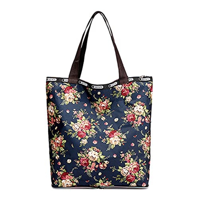 Sweetneed chida yi Grande Borsa Da Spiaggia Idrorepellente, Borsa Per La Spesa Pieghevole Stampata Con Chiusura Zip, Borsa Da Spiaggia In Tela Shopper
