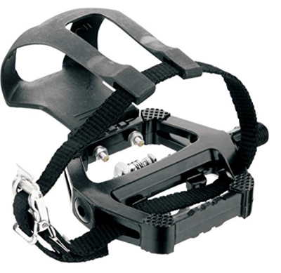 Boninbike Paio Pedali Spin Bike Dual Function con fermapiedi su Cuscinetto