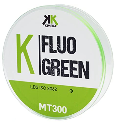 Kimera Mt 300, K, Filo da Pesca Unisex Adulto, Verde Fluo, 0.18