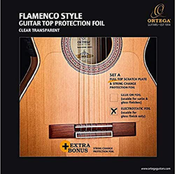 Ortega Guitars OPG-FLAM1 Battipenna, Pannello Del Top Completo E Ponte, Trasparente, Permanente características