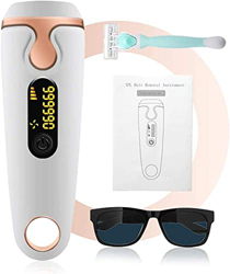 Depilazione laser YUKE per donne e uomini, macchina per la depilazione laser indolore permanente per viso, ascelle, gambe, braccia, bikini (bianco) precio