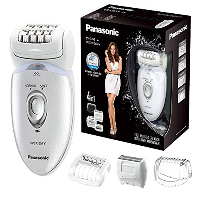 Panasonic ES-ED53 - Epilatore senza fili da donna con 4 attacchi