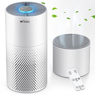 Afloia 2 in 1 Purificatore d'aria e umidificatore con telecomando, luce led a 7 colori, 22dB Modalità di Sonno per Casa ufficio, CADR 130m²/h, Perfett