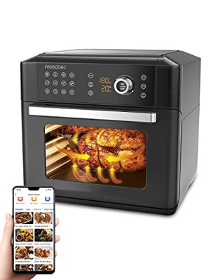 Proscenic T31 Friggitrice ad Aria 15L,Forno Air Controllo Display Touch/APP/Alexa, Ricette Italiane Online Funzioni Timer/Preriscaldamento/Programmi/S