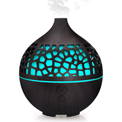 Bigqin Diffusore di Oli Essenziali (180 ml),Diffusore di Aromi Ultrasuoni Umidificatore,Diffusore Ambiente con Colori 7 Luce LED,per Yoga, Spa, Camera precio
